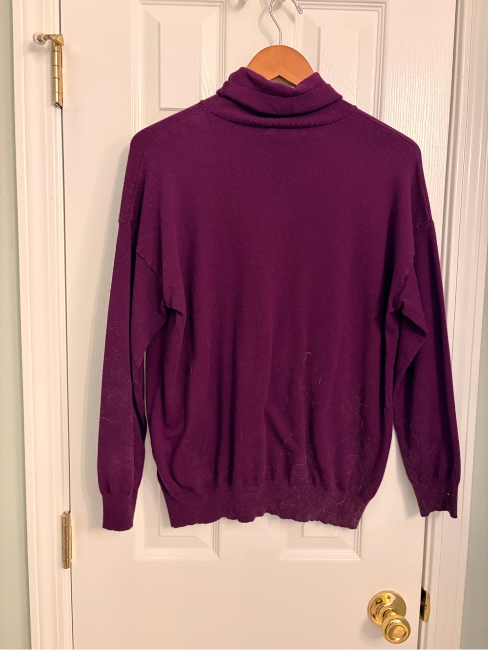 Women's Purple Turtleneck Sweater XL